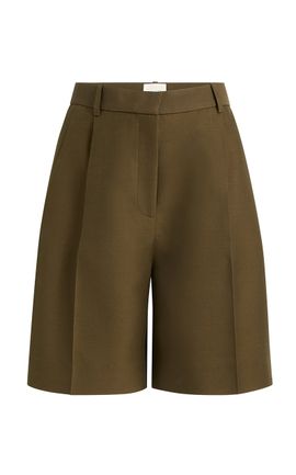 Khaite Khaite Auggie WoolSilk KneeLength Shorts