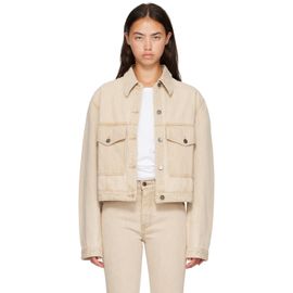 KHAITE KHAITE Beige Tomer Collared Denim Jacket