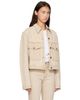 KHAITE KHAITE Beige Tomer Collared Denim Jacket - 2