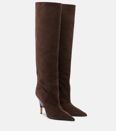 Khaite Khaite Bella 100 suede knee-high boots