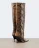 Khaite Khaite Bella snake-effect leather knee-high boots - 3