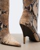 Khaite Khaite Bella snake-effect leather knee-high boots - 6