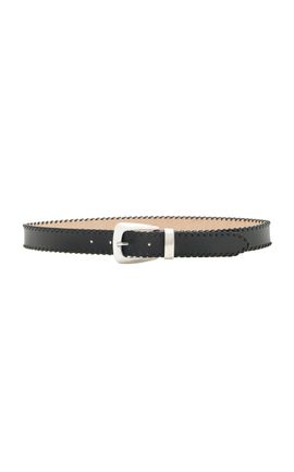 Khaite Khaite Benny Whipstitch Leather Belt