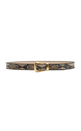 Khaite Khaite Benny Whipstitch SnakeEffect Leather Belt