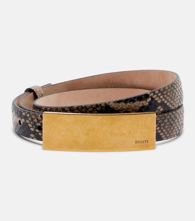 Khaite Khaite Berlin snake-effect leather belt