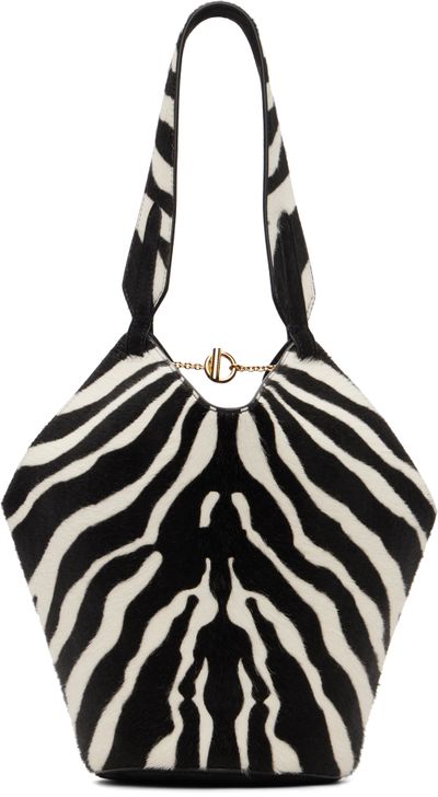 KHAITE KHAITE Black & White Mini Lotus Tote