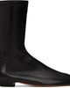 KHAITE KHAITE Black Apollo Flat Ankle Boots - 1