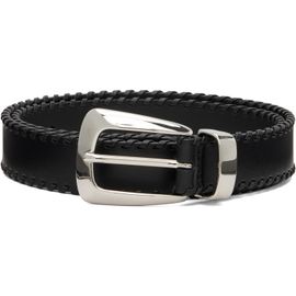 KHAITE KHAITE Black Benny Whipstitch Belt