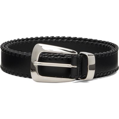 KHAITE KHAITE Black Benny Whipstitch Belt