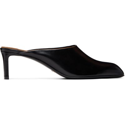 KHAITE KHAITE Black Colt Low Mule Heels