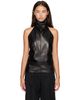 KHAITE KHAITE Black Rone Leather Top - 1