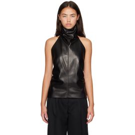KHAITE KHAITE Black Rone Leather Top