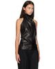 KHAITE KHAITE Black Rone Leather Top - 2