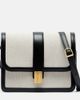 Khaite Khaite Blake leather-trimmed canvas crossbody bag - 1