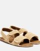 Khaite Khaite Boden leather-trimmed raffia sandals - 1