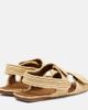 Khaite Khaite Boden leather-trimmed raffia sandals - 3