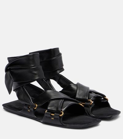 Khaite Khaite Boden Tie leather sandals