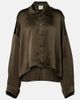 Khaite Khaite Bodine asymmetric silk satin shirt - 1