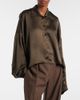 Khaite Khaite Bodine asymmetric silk satin shirt - 2