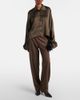 Khaite Khaite Bodine asymmetric silk satin shirt - 7