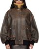 KHAITE KHAITE Brown Sandor Leather Jacket - 1