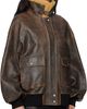 KHAITE KHAITE Brown Sandor Leather Jacket - 2