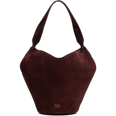 KHAITE KHAITE Burgundy Lotus Mini Tote