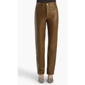 Khaite Khaite Callum Tapered Lambskin Leather Pants