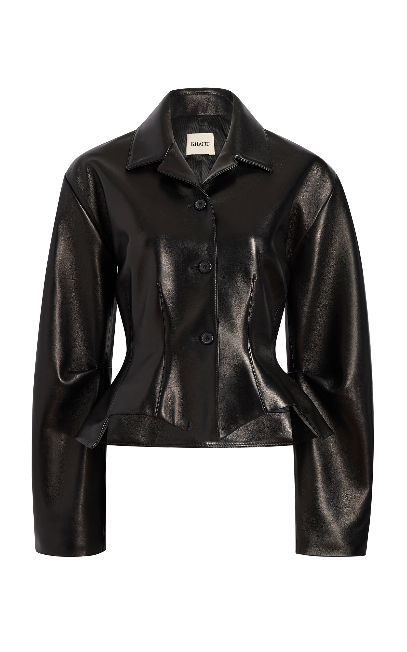 Khaite Khaite Carter Plonge Leather Jacket