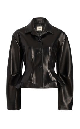Khaite Khaite Carter Plonge Leather Jacket