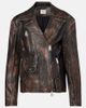 Khaite Khaite Catalina distressed leather biker jacket - 1