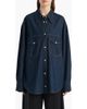 Khaite Khaite Christensen Oversize Denim Snap-Up Shirt - 1