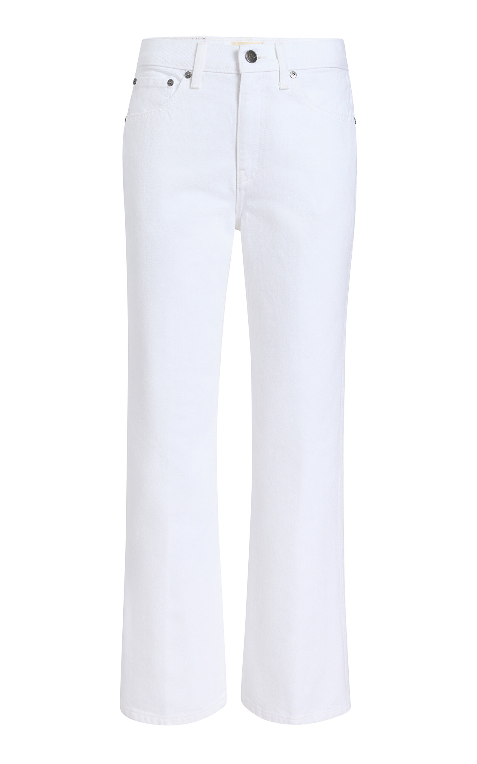 Khaite Khaite Clara Rigid MidRise Cropped Flared Jeans