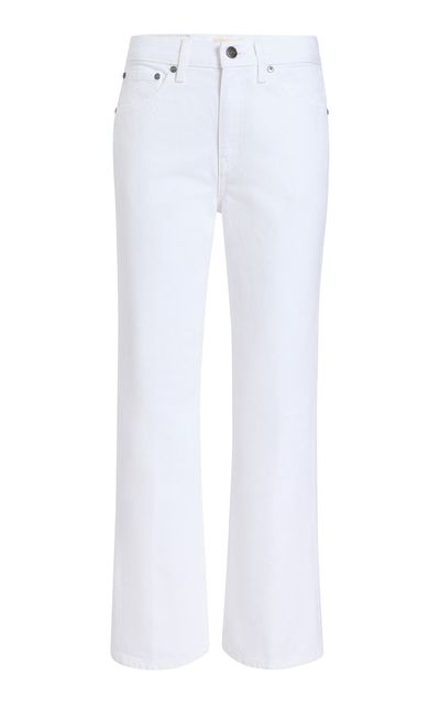 Khaite Khaite Clara Rigid MidRise Cropped Flared Jeans