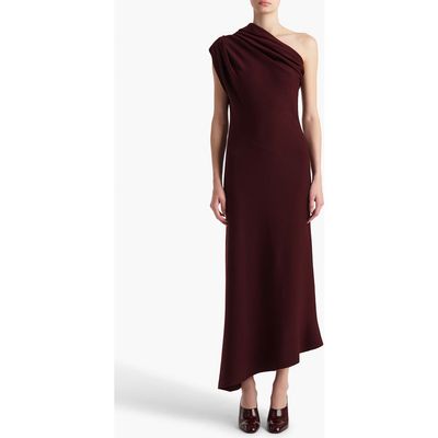 Khaite Khaite Coast One Shoulder Wool Blend Dress