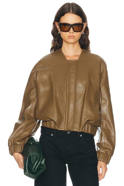 KHAITE KHAITE Cordan Leather Jacket