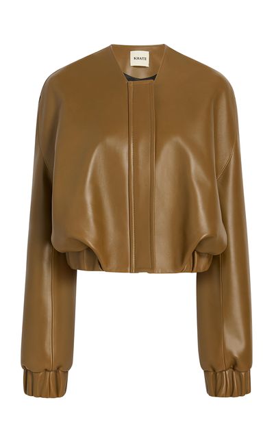Khaite Khaite Cordan Plonge Leather Bomber Jacket