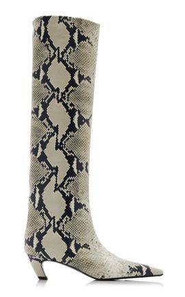 Khaite Khaite Davis EmbossedLeather Knee Boots