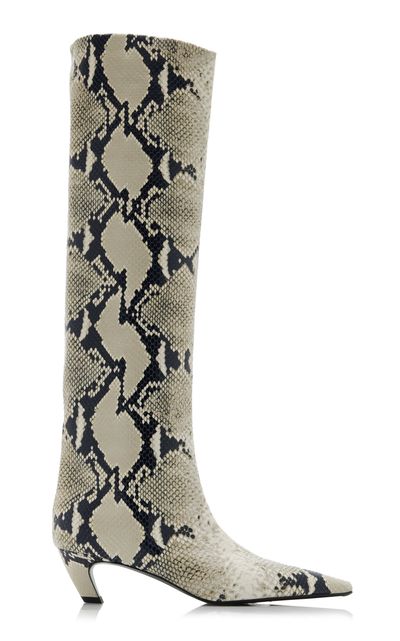 Khaite Khaite Davis EmbossedLeather Knee Boots
