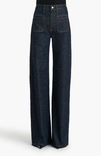 Khaite Khaite Delmonico High Waist Wide Leg Jeans