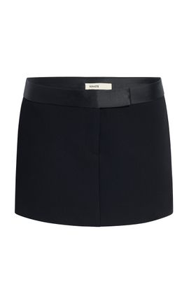 Khaite Khaite Dime DoubleFaced Crepe Mini Skirt