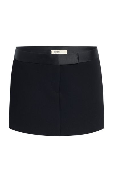 Khaite Khaite Dime DoubleFaced Crepe Mini Skirt