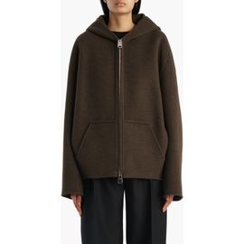 Khaite Khaite Dolem Double Face Wool Full Zip Hoodie