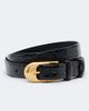 Khaite Khaite Dome croc-effect patent leather belt - 1