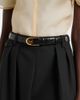 Khaite Khaite Dome croc-effect patent leather belt - 2