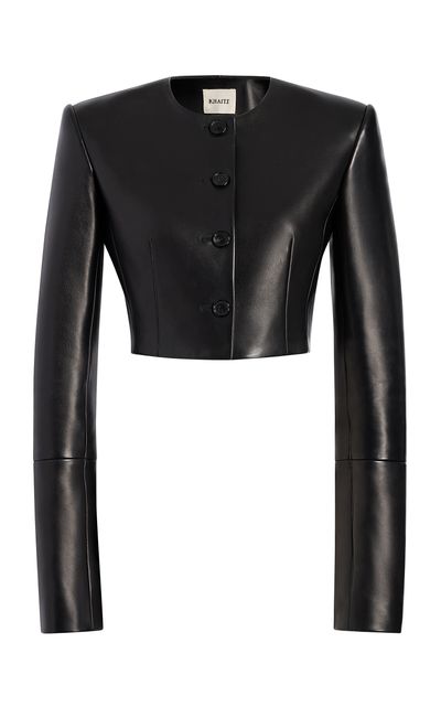 Khaite Khaite Enzo Plonge Leather Jacket