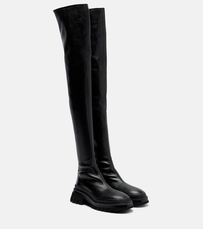 Khaite Khaite Fallon leather over-the-knee boots