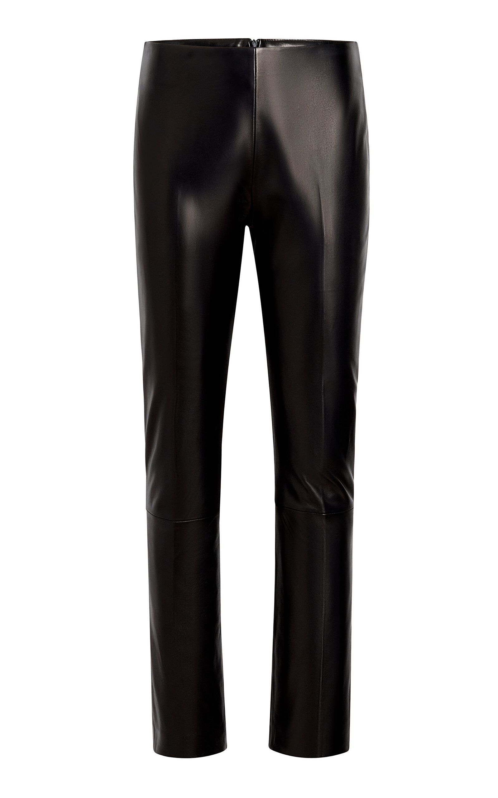 Khaite Khaite Finleigh MidRise Leather SkinnyLeg Pants