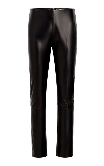 Khaite Khaite Finleigh MidRise Leather SkinnyLeg Pants
