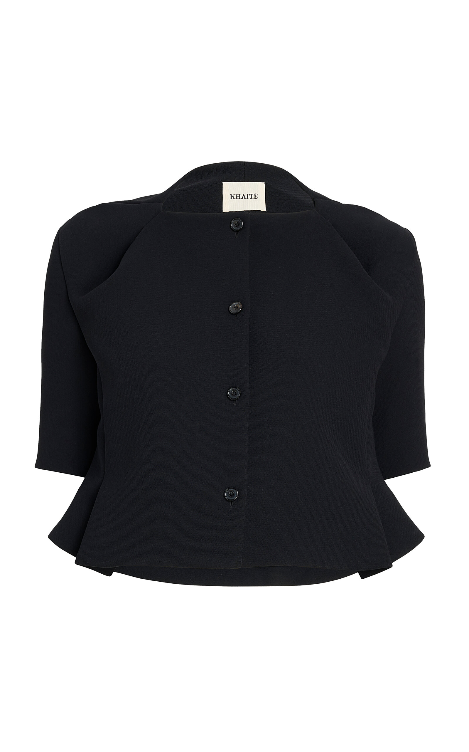 Khaite Khaite Franc Crepe Peplum Jacket Black